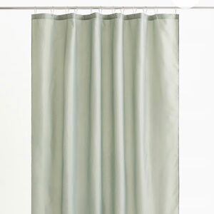 H&M Home Shower Curtain and Bath Mat Set Sage Green